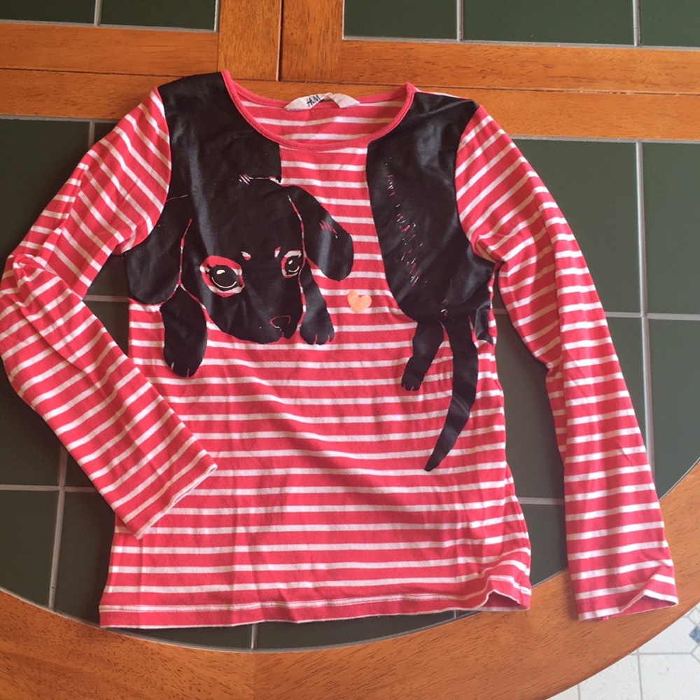 *LAST CHANCE* Girls H&M Wiener Dog Long Sleeve T-shirt
